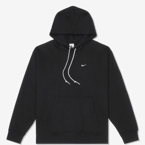 Nike Men's Solo Swoosh Fleece Black Pullover Hoodie